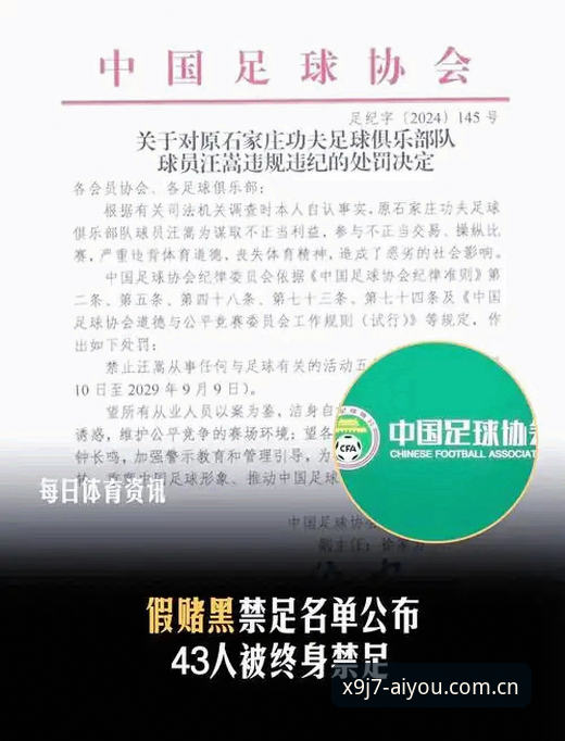 爱游戏安装包下载 中国足协第三批禁足名单详解:从案例看足球行业合规必备知识